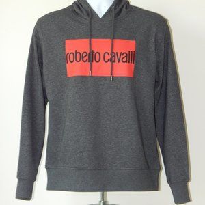 Roberto Cavalli SIGNATURE Red Logo Pullover Hoodie SWEATSHIRT NWT